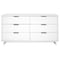 Manhattan Comfort Granville 55.07 Double Wide Dresser in White DR-5031 - alternate 1